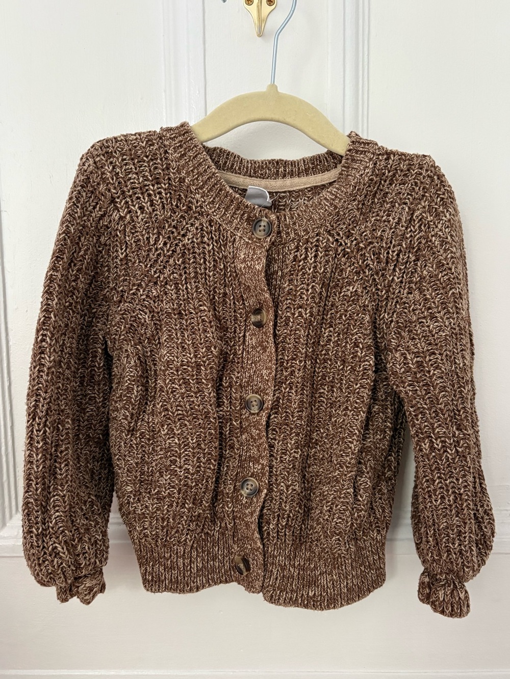 GAP Brown Marled Knit Button-Front Cardigan